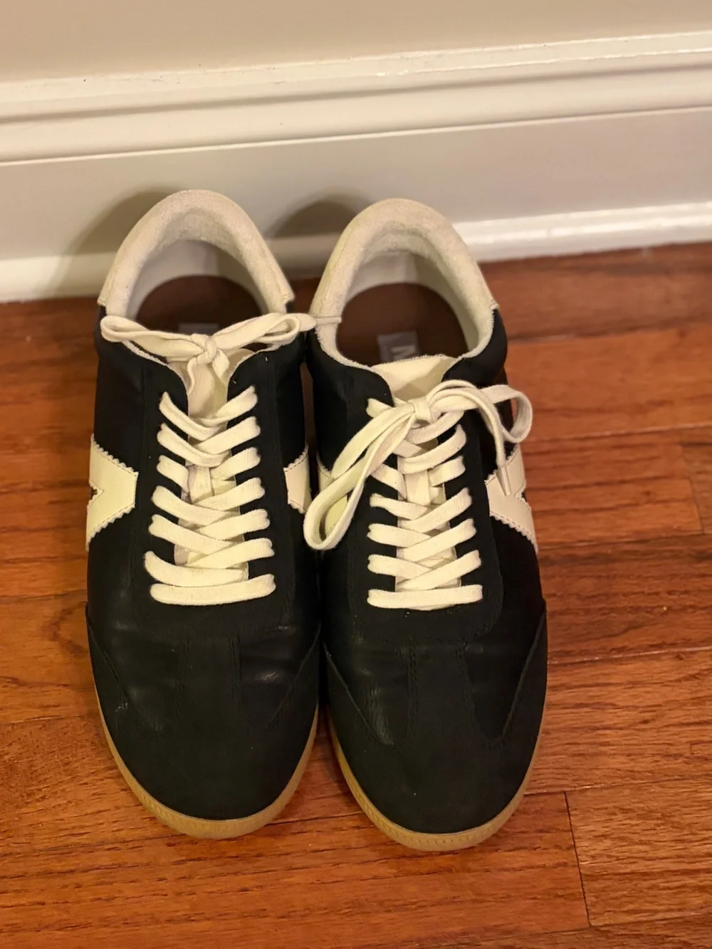 MIA Black and Cream Retro-Style Women's Sneakers